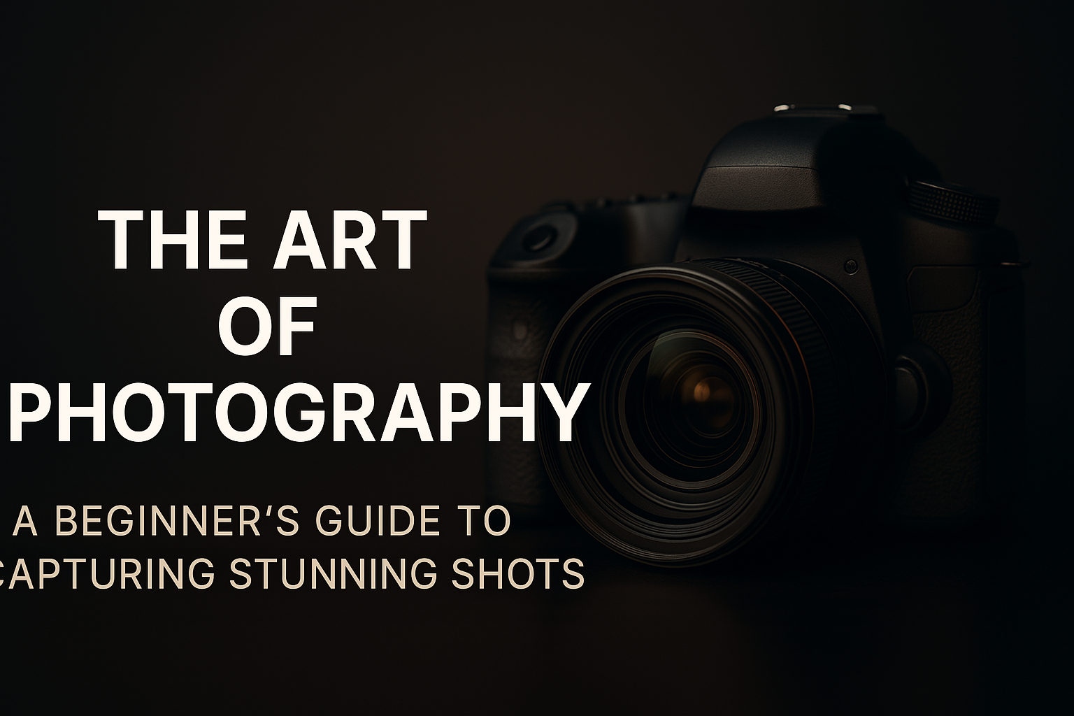 The Art of Photography: A Beginner’s Guide to Capturing Stunning Shots

